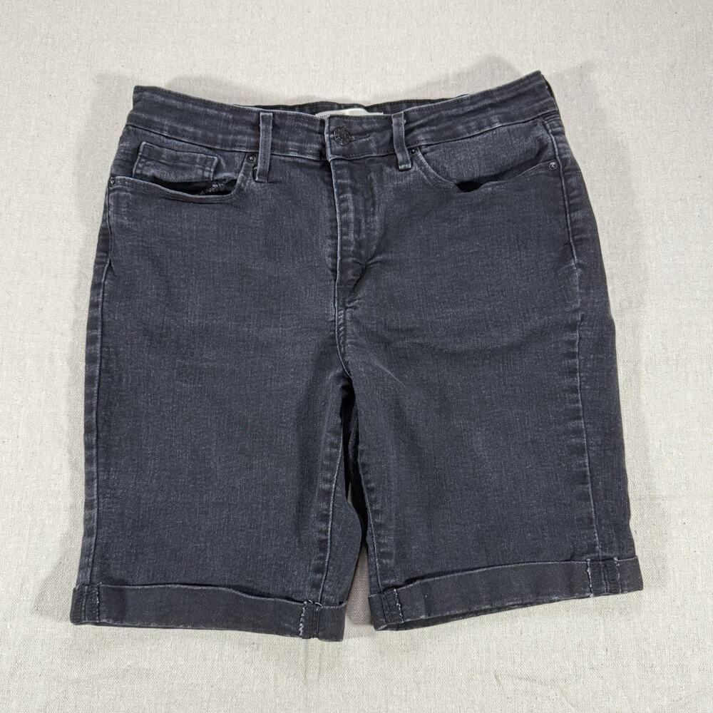 Levi Strauss Signature Bermuda Shorts Womens Size 10 W30 Gray Denim Stretch